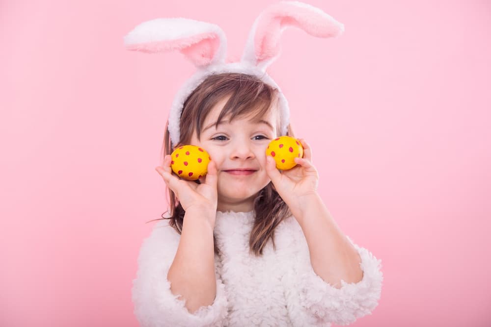 Ensaio infantil de páscoa